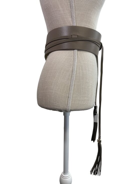 WHBM White House Black Market OBI Belt Taupe Sz xs/s NWT Wide Wrap Tie Belt main image 6